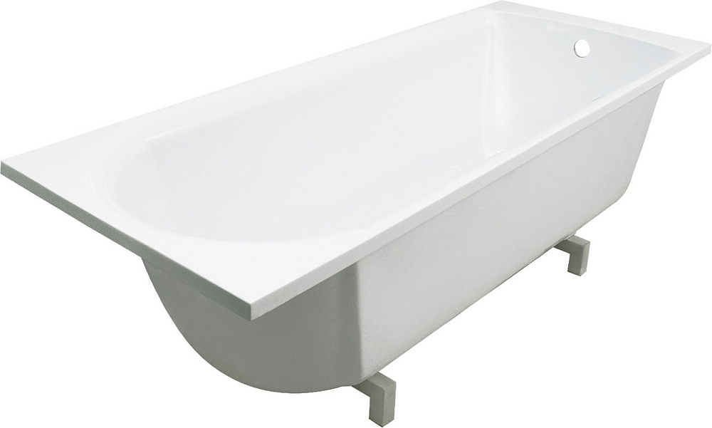 Ванна из искусственного камня Marmo Bagno Глория 150x70 см, пристенная, белая, на ножках