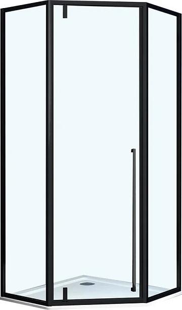 Душевой уголок Vincea Penta VSP-3P100CLB 100x100, профиль чёрный, стекло прозрачное