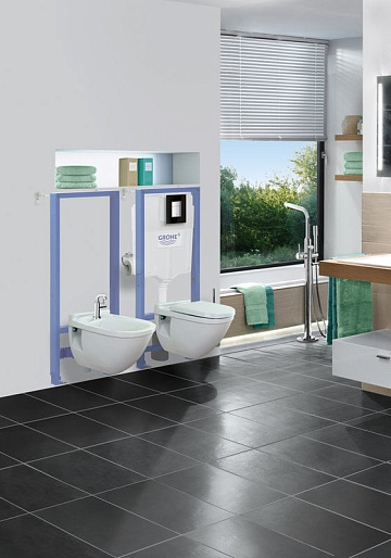 Система инсталляции для унитазов Grohe Rapid SL 38775001, 4 в 1 с кнопкой смыва