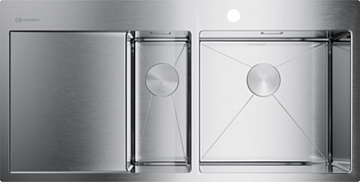 Мойка кухонная Omoikiri Akisame 100-2-IN-R нержавеющая сталь