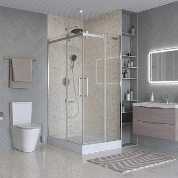 Душевой уголок BelBagno Marino 2 AH-2-120/90-C-CR 120x90, профиль хром, стекло прозрачное