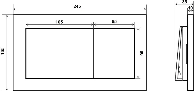 Кнопка смыва Timo Reko FP-004MB черная Sancos — Оригинал