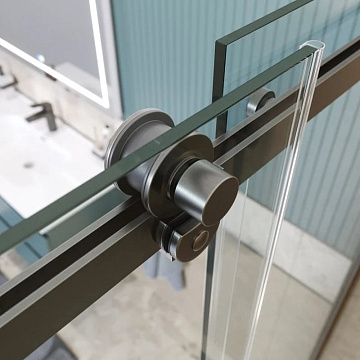 Душевой уголок BelBagno Soft Close-2 AH-1-140/90-C-GM профиль оружейная сталь