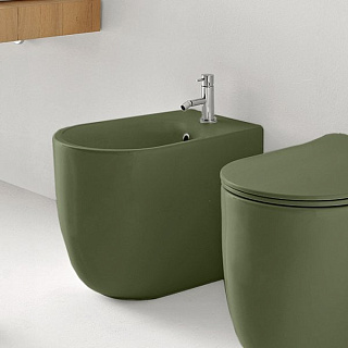Биде напольное Kerasan Nolita 532011*1 одно отверстие, verde muschio