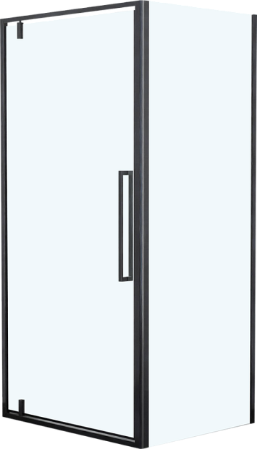 Душевой уголок RGW Stilvoll SV-02B+100 см (79-82)x100x200 профиль черный матовый, стекло прозрачное