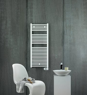 Полотенцесушитель электрический Zehnder Aura PBEBZ-120-050/MQ RAL 9016 120x50 белый