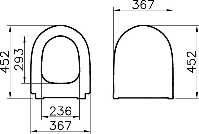 Крышка-сиденье VitrA Sento 120-083-009, черный Sancos — Оригинал