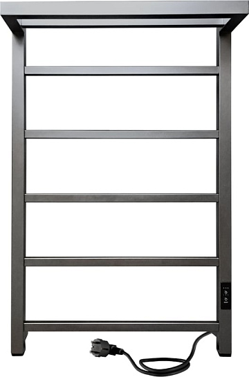 Полотенцесушитель электрический Indigo Forma LEF80-50GFMRt с полкой, graphite metallic