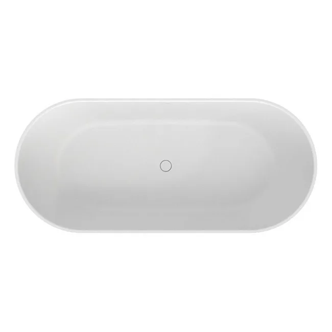 Ванна из искусственного камня WHITECROSS Tawna 180x80 см, отдельностоящая, матовая белая, овальная,  Sancos — Оригинал
