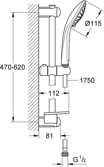 Душевой гарнитур Grohe Euphoria 110 Massage 27231001