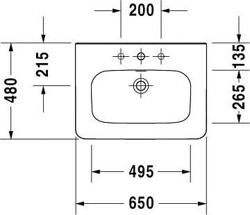 Мебельная раковина Duravit DuraStyle 232065