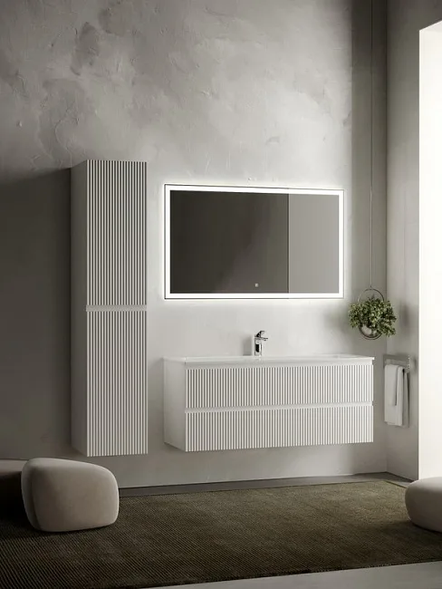 Тумба под раковину Sancos Snob R 120 подвесная Bianco (белый), SNR120W Sancos — Оригинал