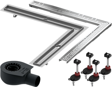 Душевой трап (лоток) TECE Drainline TECEdrainline 6 110 00 угловой 100х100 см комплект