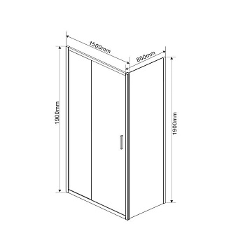 Душевой уголок Vincea Garda VSR-1G8015CLG 150х80, профиль брашированное золото, стекло прозрачное