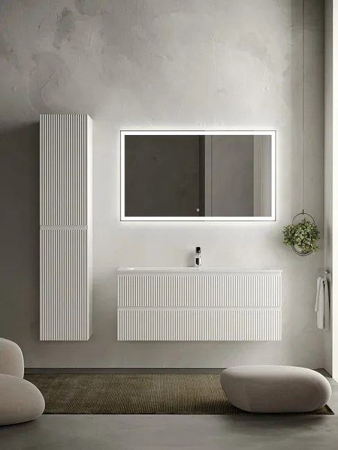 Тумба под раковину Sancos Snob R 120 подвесная Bianco (белый), SNR120W Sancos — Оригинал