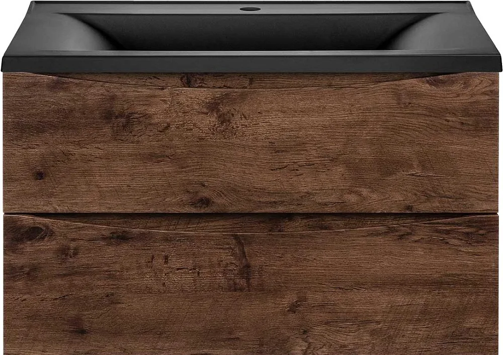 Тумба под раковину без столешницы Vincea Mia 80, подвесная, темный дуб Sancos — официальный сайт