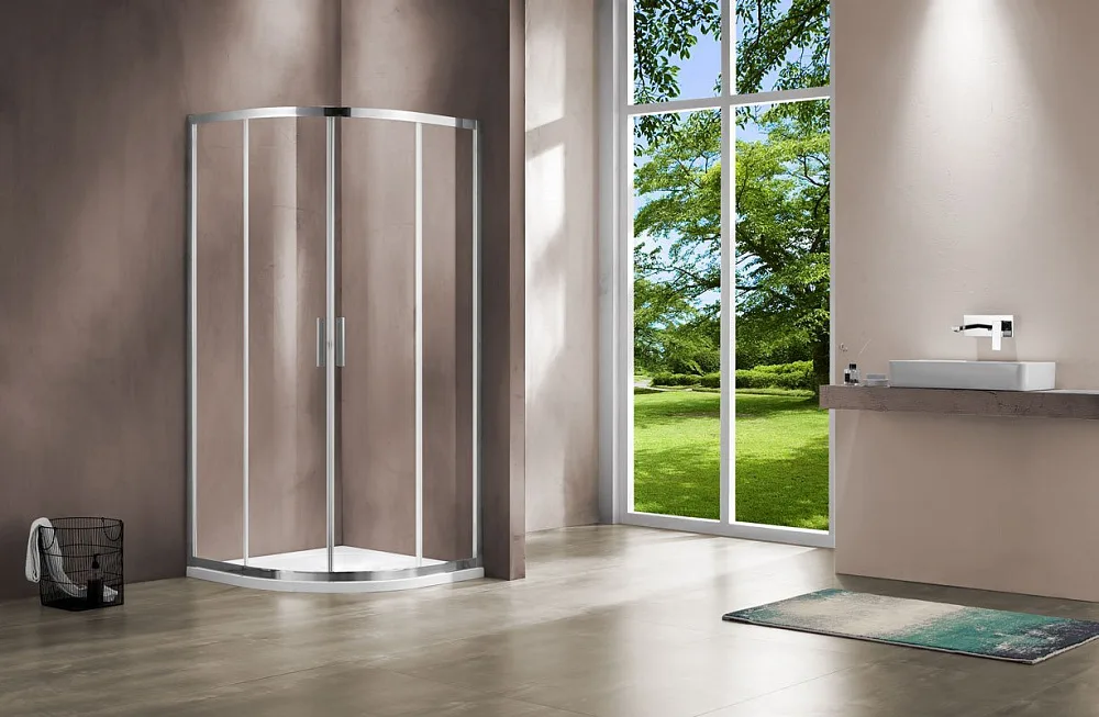 Душевой уголок Vincea Garda VSQ-1G100CL 100x100, профиль хром, стекло прозрачное Sancos — официальный сайт