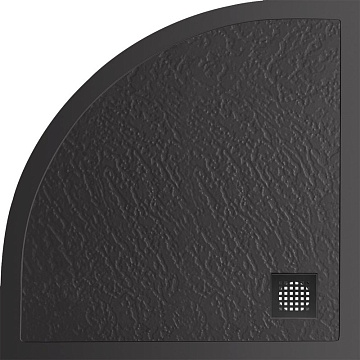 Поддон для душа BelBagno Uno TRAY-MR-UNO-R-90-550-35-NERO-NO 90х90, черный матовый, с сифоном