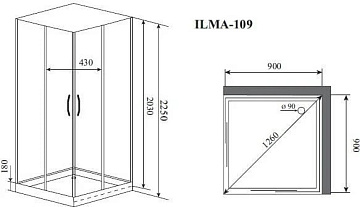 Душевая кабина Timo Premium ILMA 109