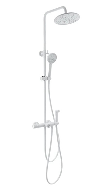 Душевая стойка Wonzon & Woghand WW-B3097-A-MW, с гигиеническим душем, матовая белая