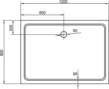 Поддон для душа Cezares Tray SMC TRAY-M-AH-120/80-35-W