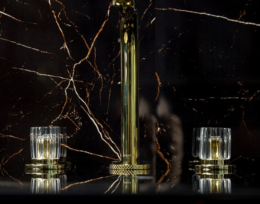 Смеситель для раковины Boheme Elegante 152-G-EL золото Sancos — официальный сайт