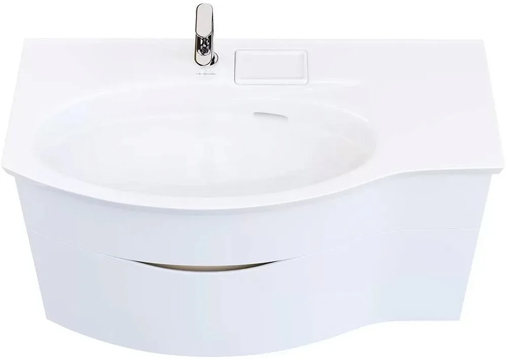 Тумба под раковину без столешницы KERAMA MARAZZI Riva 100, левая подвесная, белая матовая Sancos — официальный сайт