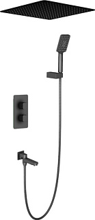 Душевой комплект Timo Petruma SX-5019/03SM, С ВНУТРЕННЕЙ ЧАСТЬЮ, черный