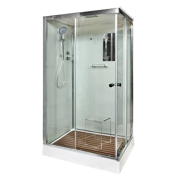 Душевая кабина DTO K402S 120х90, с электрикой, профиль хром, стекло прозрачное