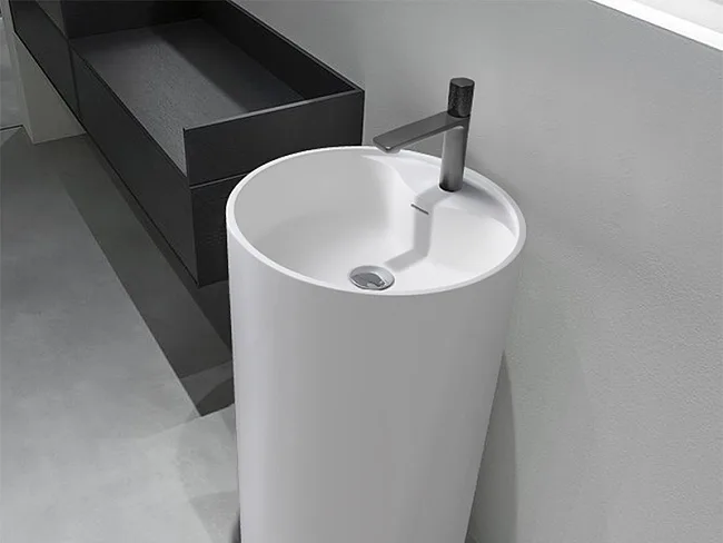 Раковина Uni-Flow Cilindro 1 FS503-450 Gloss White слив в стену Sancos — Оригинал