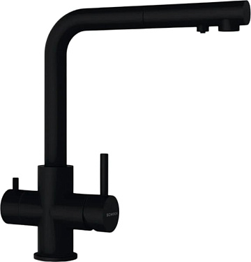 Смеситель для кухни Schock Cristadur Vitus-D Black Edition выдвижной излив, пуро