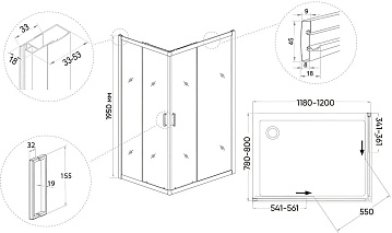 Душевой уголок Veconi Rovigo RV-10 120x80
