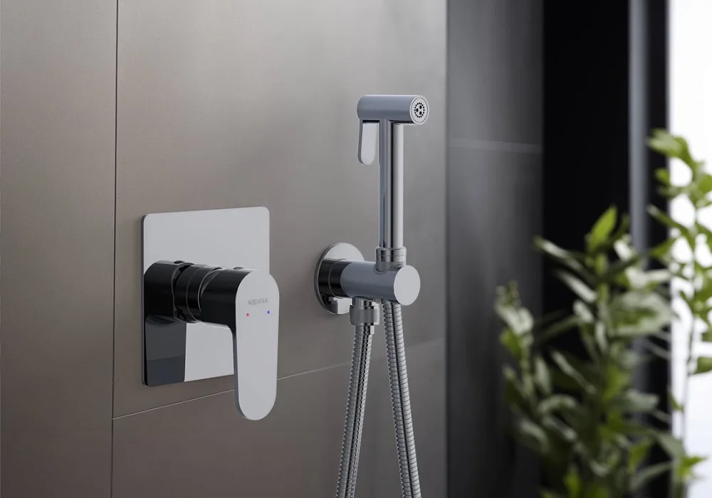 Гигиенический душ AQUATEK Оберон AQ1219CR со смесителем, С ВНУТРЕННЕЙ ЧАСТЬЮ, хром Sancos — официальный сайт
