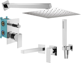 Комплект для ванной Plumberia Selection Tag KITTG18CR220 С ВНУТРЕННЕЙ ЧАСТЬЮ, хром