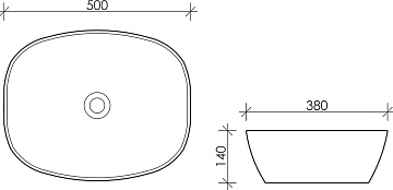 Накладная раковина Ceramicanova Element CN5005