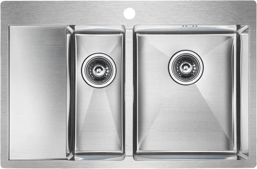 Мойка кухонная Paulmark Kroner PM227851-BSR брашированная нержавеющая сталь R Sancos — официальный сайт