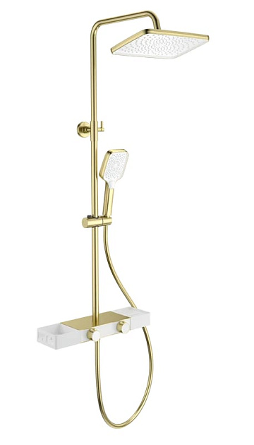 Душевая стойка Wonzon & Woghand Shelf WW-B3552-BG, брашированное золото