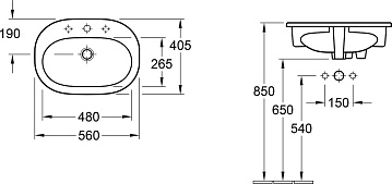 Раковина Villeroy & Boch O.Novo O.novo 416156 01 альпийский белый