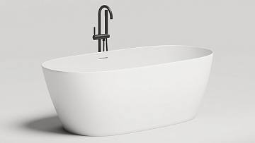 Ванна из искусственного камня Salini Sofia S-Stone 170x80 см, отдельностоящая, матовая белая, овальн
