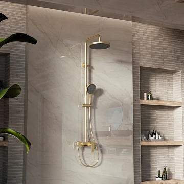 Душевая стойка Vincea VSFS-413BG с изливом, брашированное золото