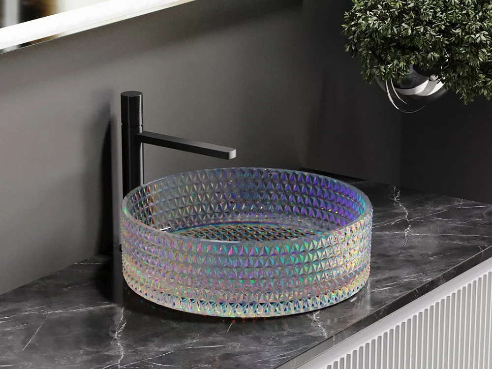 Накладная раковина Ceramicanova Cristal CN6059 неон Sancos — официальный сайт