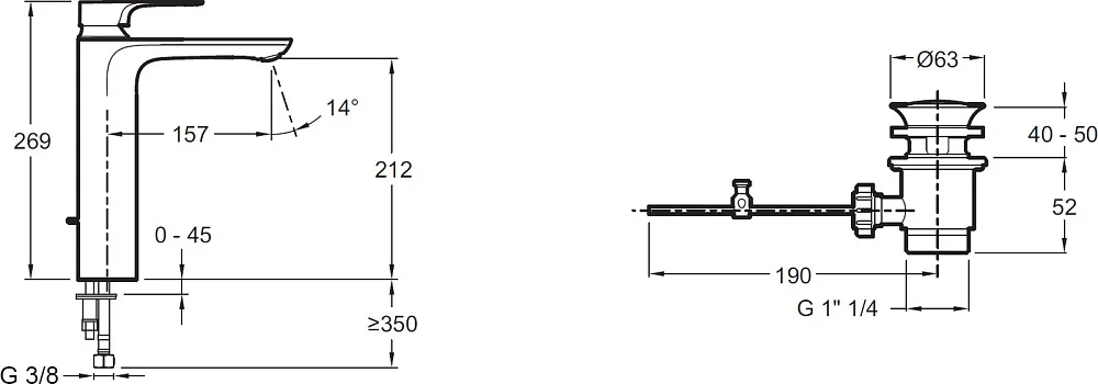 Смеситель для раковины Jacob Delafon Aleo+ E72337-CP Sancos — официальный сайт