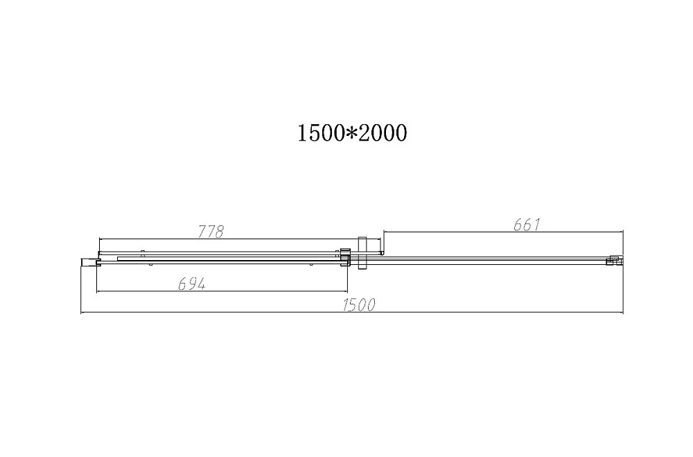 Душевая дверь в нишу Vincea Dice VDS-4D150CLGM 150 см, профиль вороненая сталь, стекло прозрачное Sancos — официальный сайт
