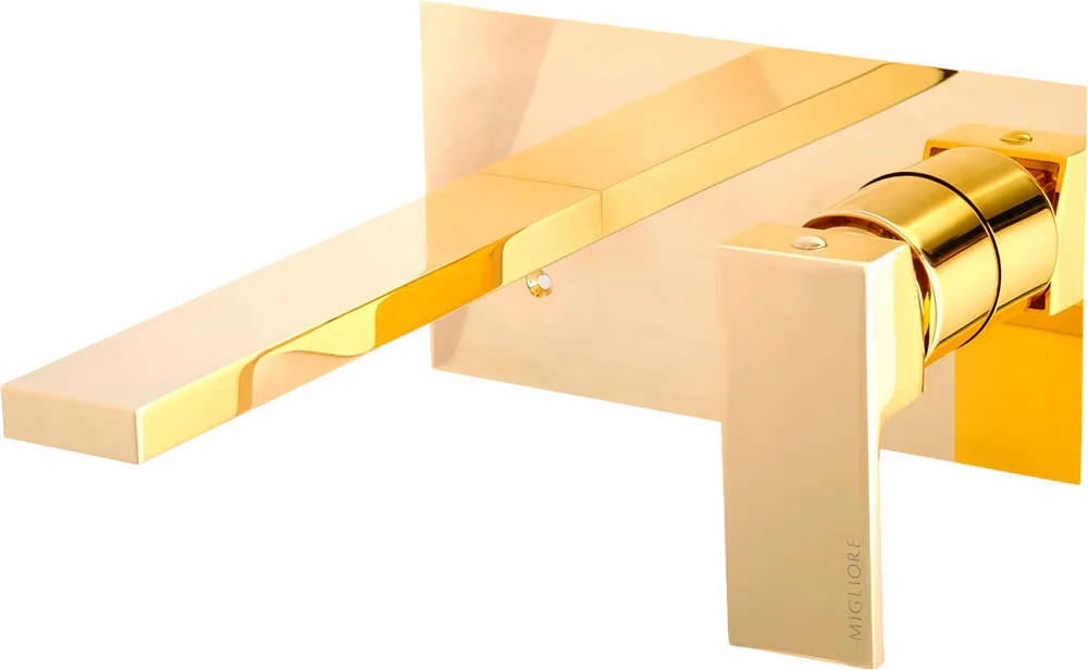 Смеситель для раковины Migliore Kvant Gold 25396 С ВНУТРЕННЕЙ ЧАСТЬЮ Sancos — официальный сайт