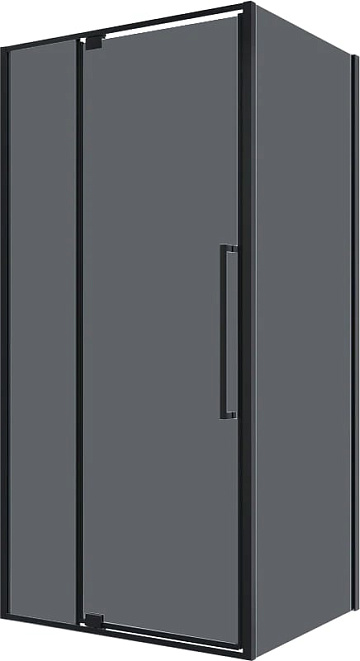 Душевой уголок Black&White Stellar Wind S818 BG 100х80, профиль черный, стекло тонированное