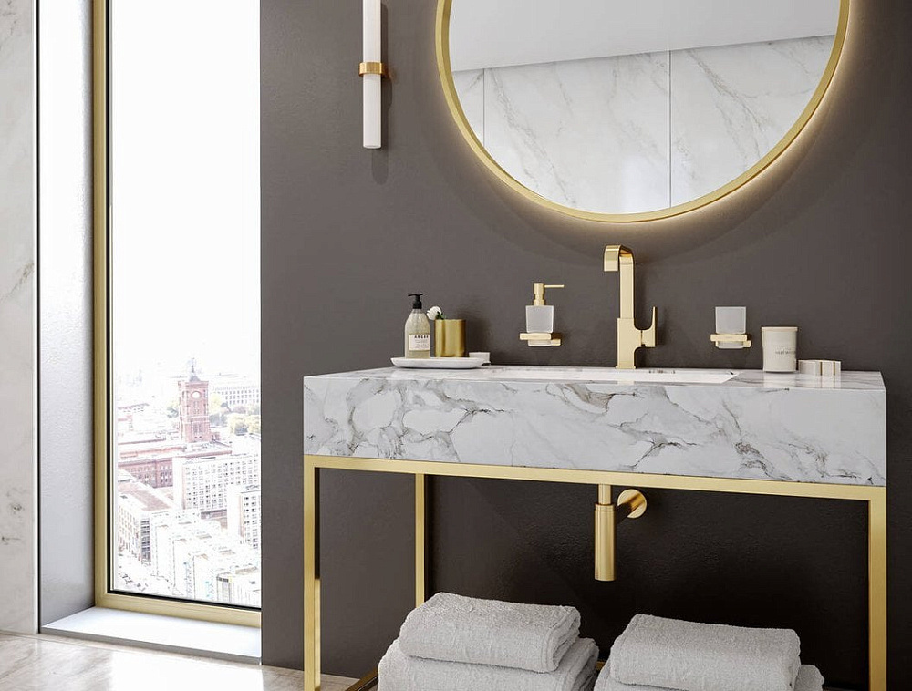 Дозатор Hansgrohe AddStoris 41745990 полированное золото