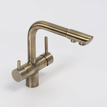 Смеситель для кухни Wasserkraft A8037, светлая бронза