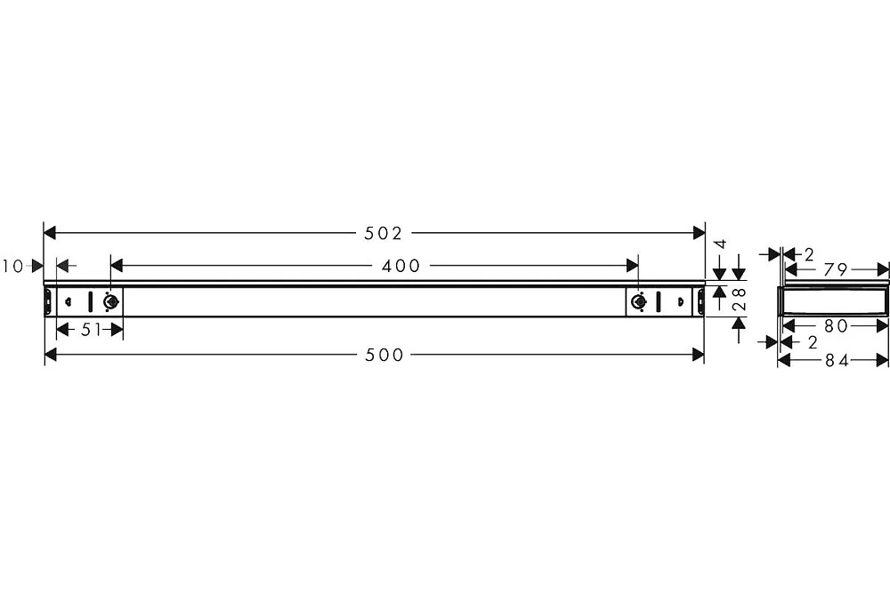 Полка Hansgrohe Rainfinity 26844000 Sancos — официальный сайт