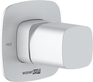 Встраиваемый смеситель Wasserkraft Saale 9551 С ВНУТРЕННЕЙ ЧАСТЬЮ. белый soft-touch