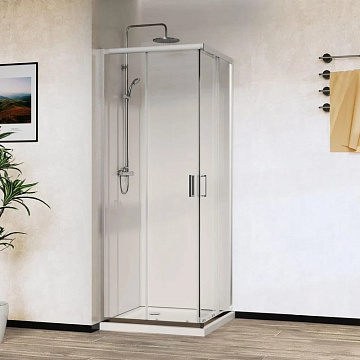 Душевой уголок Vincea City VSS-5CT800CL 80х80 см, профиль хром, стекло прозрачное